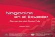 Negocios en el Ecuador. Elementos del costo país 2004