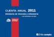 Ministerio de Vivienda y Urbanismo - Cuenta Anual 2011