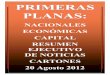 Primeras Planas Nacionales y Cartones 20 Agosto 2012