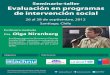 Seminario Evaluación en programas de intervención social
