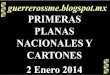 Primeras Planas Nacionales y Cartones 2 Enero 2014