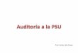 Análisis Auditoría PSU