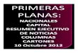 Primeras Planas Nacionales y Cartones 10 Octubre 2012