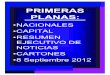 Primeras Planas Nacionales y Cartones 8 Septiembre 2012