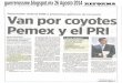 Van por coyotes Pemex y el PRI