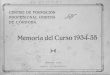 1936 Memoria Centro de Formación Profesional: curso 1934-35