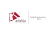 Artekta - Proyectos Arquitectónicos / Portafolio de Servicios 2013