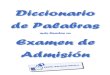 Diccionario de Palabras Examen de Admisi³n