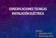 Especificaciones Técnicas - Instalaciones Electricas