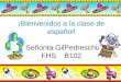 ¡Bienvenidos a la clase de español! Señorita GilPedreschi FHS B102