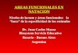 AREAS FUNCIONALES EN NATACION Niveles de lactato y áreas funcionales: la “hora” de la especificidad de los estímulos Dr. Juan Carlos Mazza Biosystem Servicio