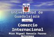 1 Universidad de Guadalajara Comercio Internacional Mtro Miguel Gonzalo Ferrer Bojorquez