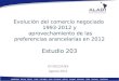 Evolución del comercio negociado 1993-2012 y aprovechamiento de las preferencias arancelarias en 2012 Estudio 203 XVI RECOMEX Agosto 2014