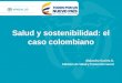 Salud y sostenibilidad: el caso colombiano Alejandro Gaviria U. Ministro de Salud y Protección Social