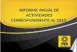 INFORME ANUAL DE ACTIVIDADES CORRESPONDIENTE AL 2013