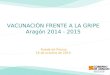 VACUNACIÓN FRENTE A LA GRIPE Aragón 2014 - 2015 Rueda de Prensa 16 de octubre de 2014