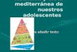 Pulse para añadir texto Nutrición y dieta mediterránea de nuestros adolescentes