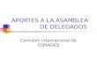 APORTES A LA ASAMBLEA DE DELEGADOS Comisión Internacional de CONADES