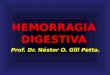 HEMORRAGIA DIGESTIVA Prof. Dr. Néstor O. Gill Petta