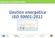 Gestión energética ISO 50001:2011 Organización de la Gestión Energética 