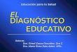 DIAGNÓSTICO EDUCATIVO EL Autoras: Dra. Grisel Zacca González, Dra C. Dra. Maria Rosa Sala Adam, MSc. Educación para la Salud
