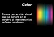 Color Es una percepción visual que se genera en el cerebro al interpretar las señales nerviosas