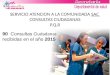 SERVICIO ATENCION A LA COMUNIDADA SAC CONSULTAS CIUDADANAS P.Q.R 90 Consultas Ciudadanas recibidas en el año 2015