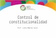 Control de constitucionalidad Prof. Lorna Medina Calvo
