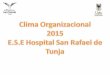 OBJETIVO Realizar la medición del Clima Organizacional en la E.S.E. Hospital San Rafael de Tunja