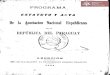 Programa; Estatuto y Acta de la Asociación Nacional Republicana de la República del Paraguay Asunción 1887 Imp. *La Nación*