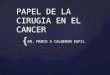 Oncología - Papel de La Cirugía en El Cáncer