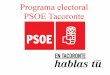 Programa de Gobierno 2015 PSOE Tacoronte