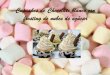 Cupcakes de chocolate blanco con frosting de nubes de azucar
