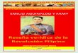 Libro no 795 reseña verídica de la revolución filipina aguinaldo y famy, emilio colección e o mayo 2