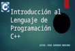 Introducción al lenguaje de programación