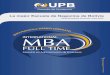 Brochure MBA Full Time UPB 2016
