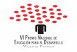VI Premio Nacional de Educacion para el Desarrollo "Vicente Ferrer"