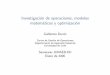 Investigación de operaciones, modelos matemáticos y optimización