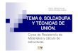 TEMA 6. SOLDADURA Y TÉCNICAS DE UNIÓN