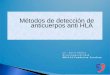 Métodos de detección de anticuerpos anti HLA