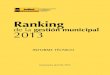 Informe Técnico, Ranking de la gestión municipal 2013