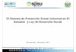 El Sistema de Protección Social Universal en El Salvador y Ley de 