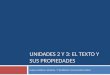 Unidades 2 y 3 el texto. coherencia y cohesión (2015 2016)