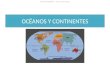 Aprendemos los Continentes y los Océanos