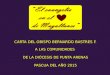 Mision Territorial en Magallanes - Carta del Obispo 2015