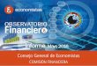 Observatorio Financiero Informe Mayo 2016. Consejo General de Economistas