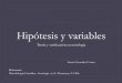 Hipótesis y Variables: Teoría y verificación en sociología