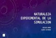 Naturaleza experimental de la simulacion
