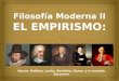 El empirismo inglés: Berkeley, Hume, Locke, Bacon, Hobbes. Filosofía moderna II