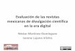 Evaluación de las revistas mexicanas de divulgación científica en la era digital